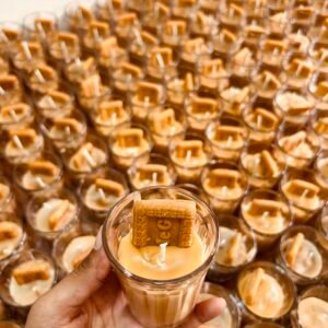 chai biscuit candle scented soy wax candle
