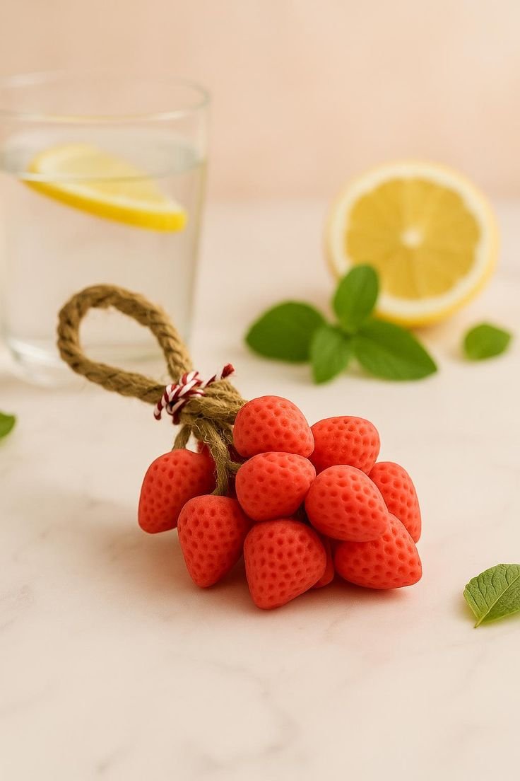 Strawberry Bunch Soap Handmade – Fruity Skin Nourishing Bath Soap 1 strawberry bunch soap handmade natural soap