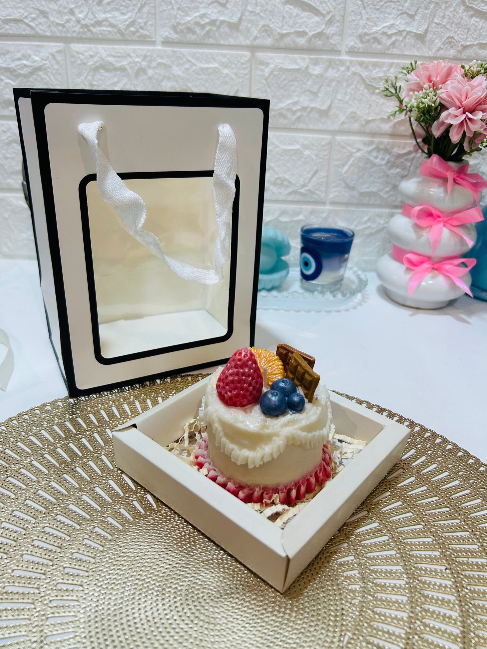 fruit cake candle