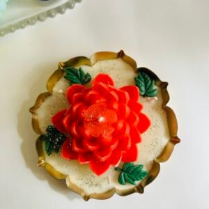 lotus bloom urli candle 5.5 inch