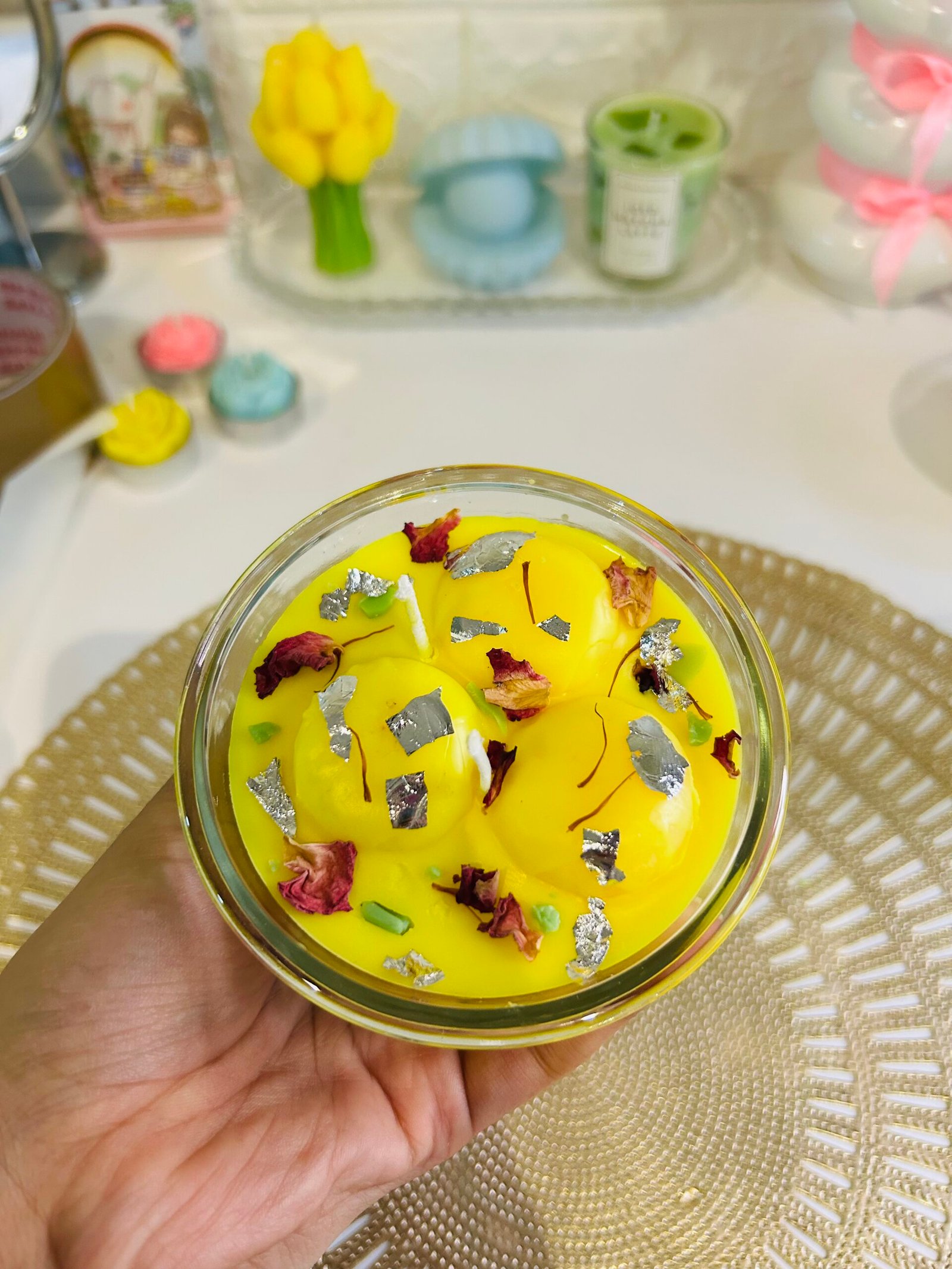 rasmalai candle