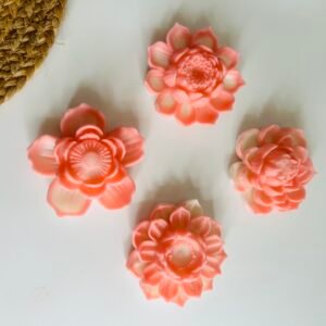 lotus flower candle set of 2