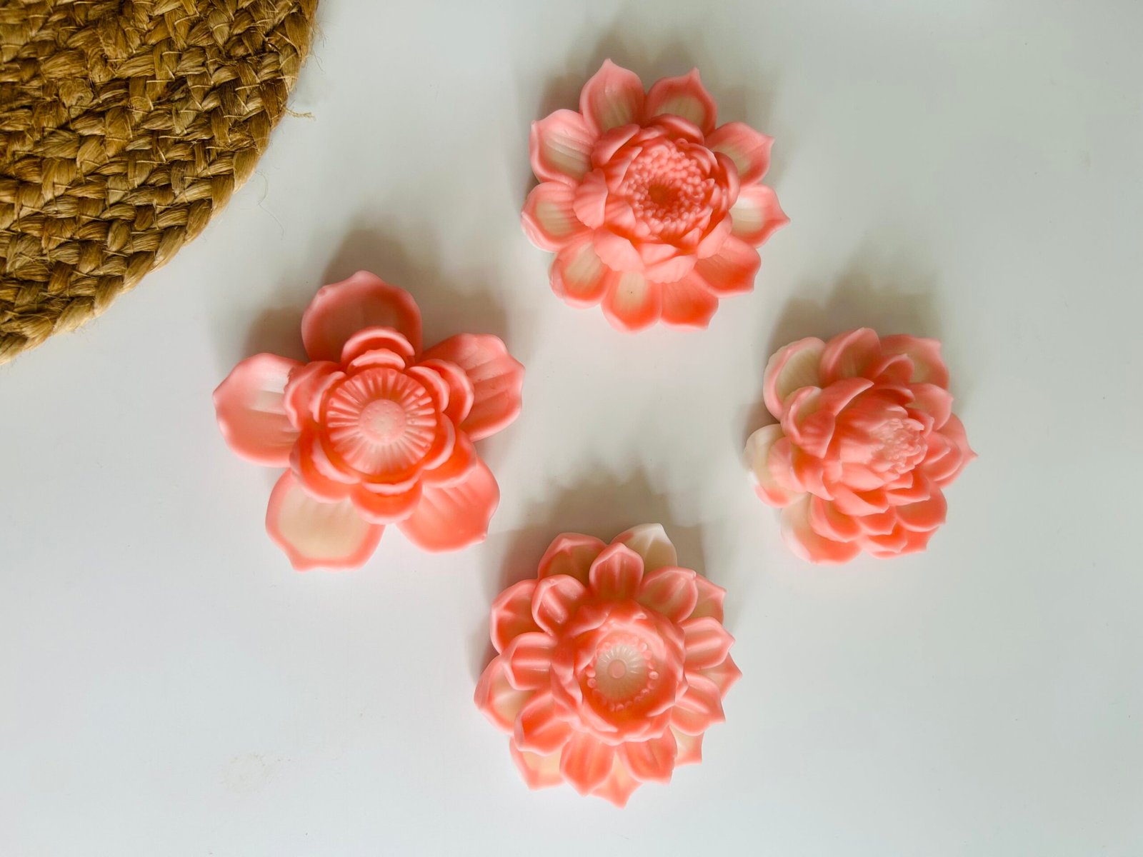 lotus flower candle set of 2